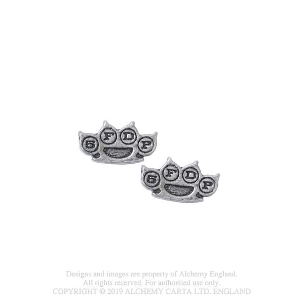 Five Finger Death Punch Stud Earrings: Knuckleduster