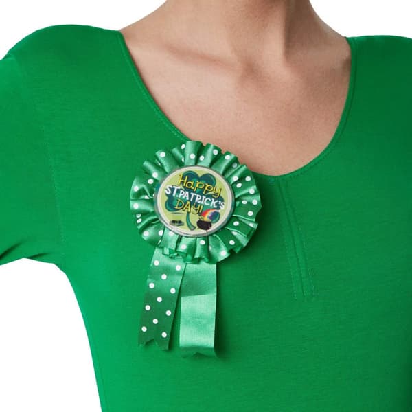 St. Patrick’s Day Broche med tekst - grøn