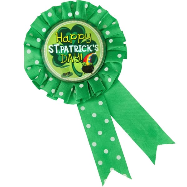 St. Patrick’s Day Broche med tekst - grøn