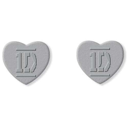 One Direction Earrings: Silver Colour Heart