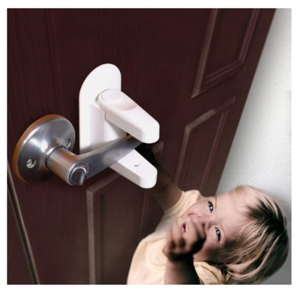 2-Pack - Dörrstopp för Barn - Låser Handtag / Dörr - Säkerhet