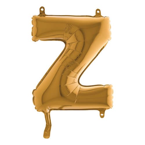 Bokstavsballong Script Guld (Bokstav Z)