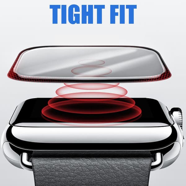 Skjermbeskytter - Apple Watch 44mm - Heldekkende Glass