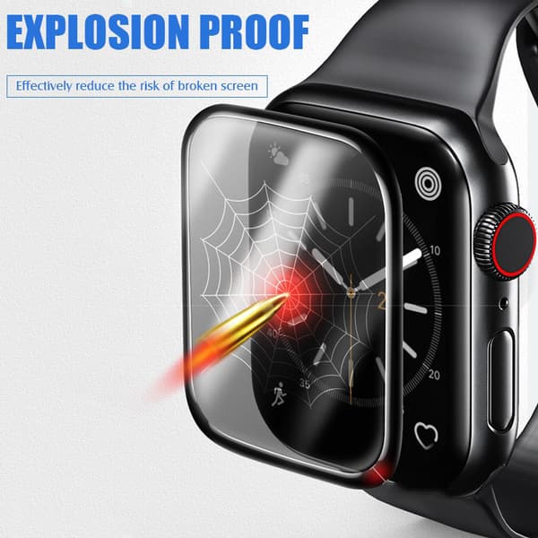 Skjermbeskytter - Apple Watch 44mm - Heldekkende Glass