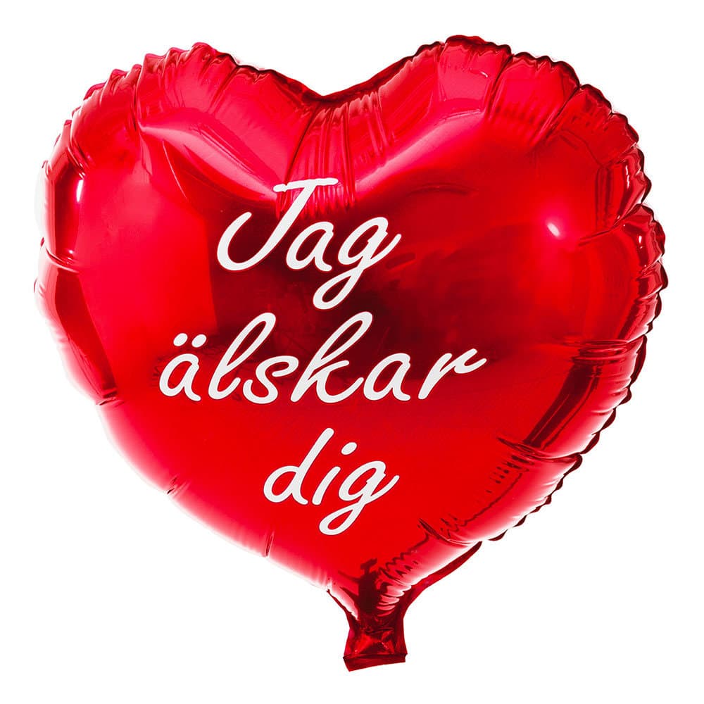 Folieballong Hjärta - Jag Älskar Dig - Ballong - 45cm
