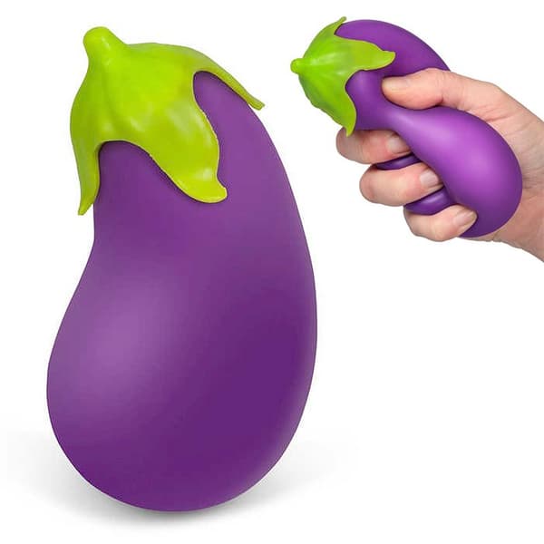 Stressboll / Klämboll - Aubergine