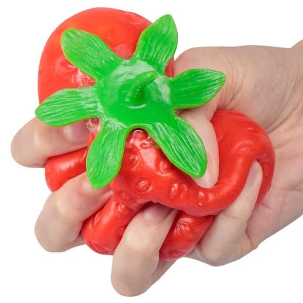 Stressboll / Klämboll - Stor Jordgubbe