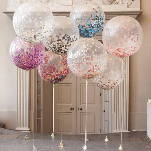 Stor Konfettiballong - Ballong med Konfetti (90 cm)