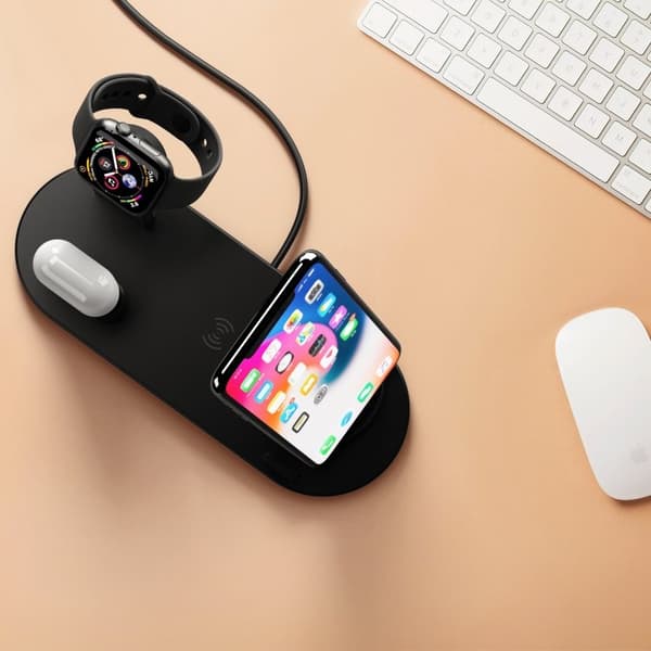 Laddningsstation för Mobil, Apple Watch & AirPods - Induktion