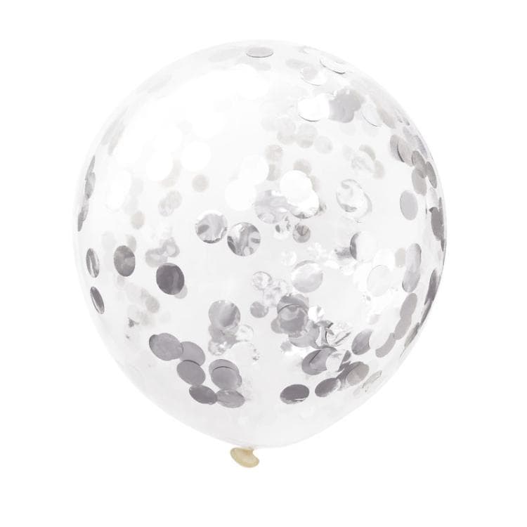 Konfettiballonger Silver Konfetti - 10-pack