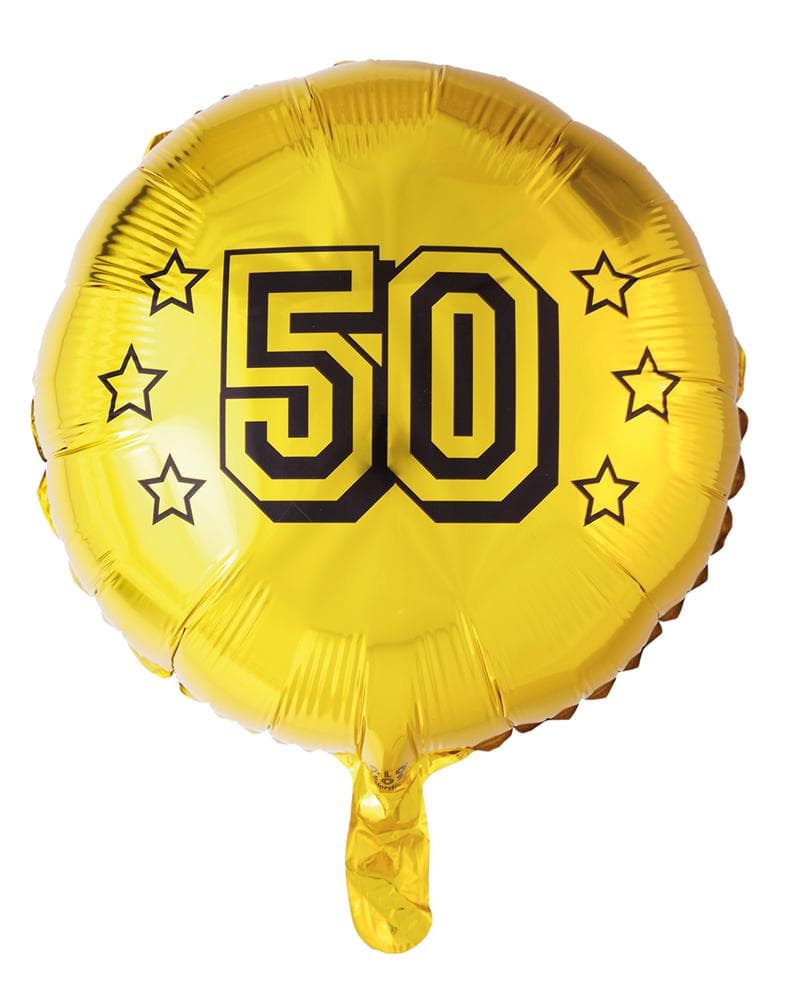 Folieballong 50 - Guld - Ballong - 50 års festen