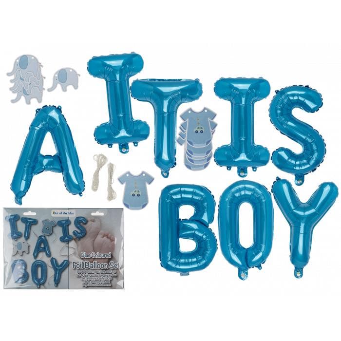 Ballonggirlang / Folieballong - It's a Girl - Blå