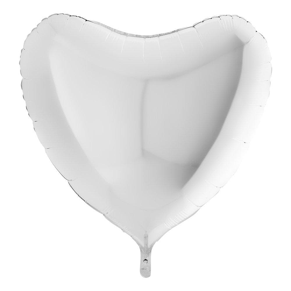 Folieballong 90cm / Stort Hjärta Ballong - Vit