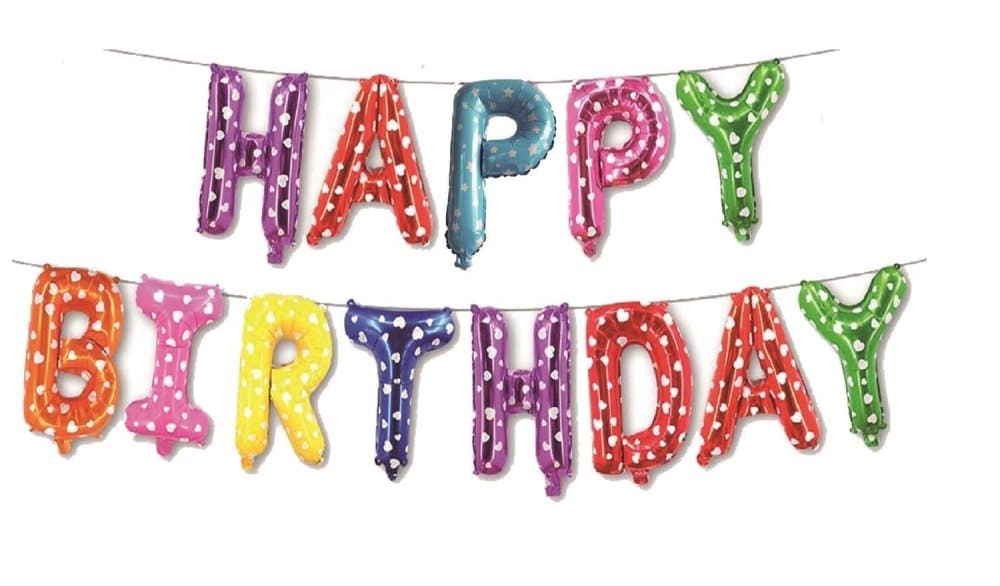 Ballonggirlang / Folieballong / Ballong - Happy Birthday