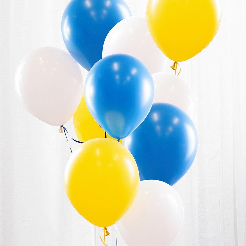 Ballongbukett Blå/Gul - Sverige Ballonger
