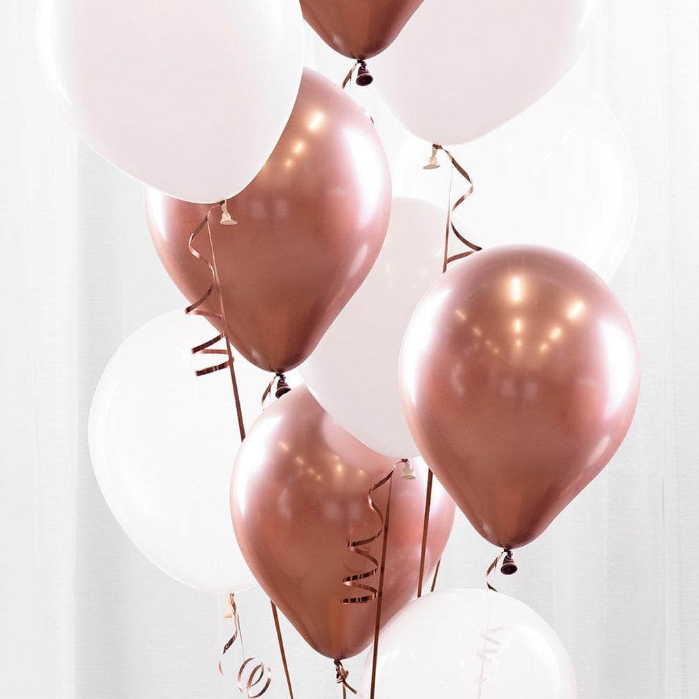 Ballongbukett Roséguld/Krom - Ballonger