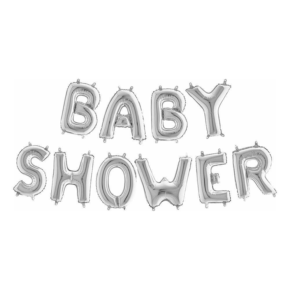 Ballonggirlang / Folieballong - Baby Shower - Silver