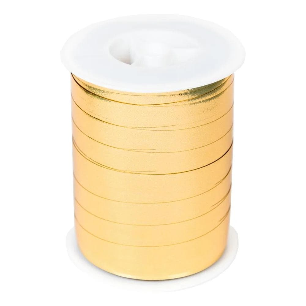 Ballongsnöre / Presentsnöre - Metallic Guld - 250m x 10mm