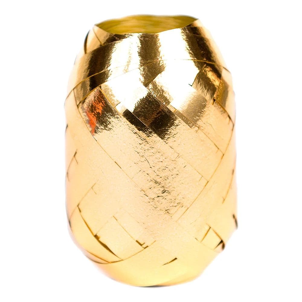Ballongsnöre / Presentsnöre - Metallic Guld - 7mm x 20m