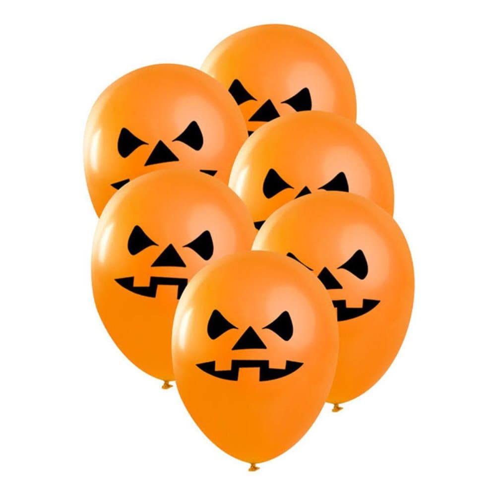 6-Pack - Ballonger Halloween - Pumpa