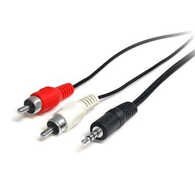 5m Ljudkabel 2x RCA till 3.5mm - Hane