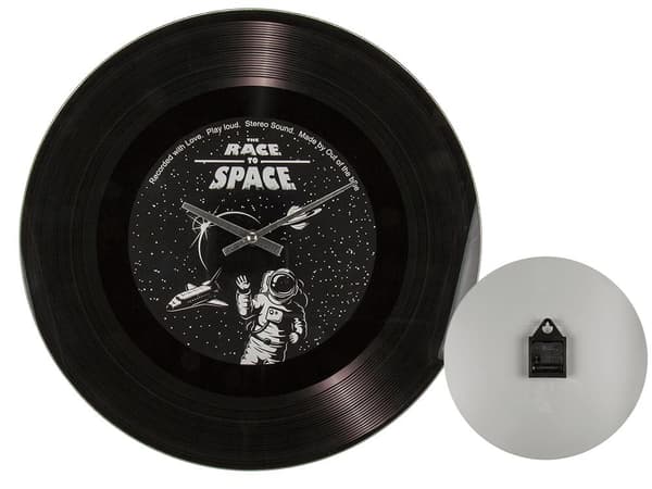 Väggklocka i Glas - The Race to Space Vinyl