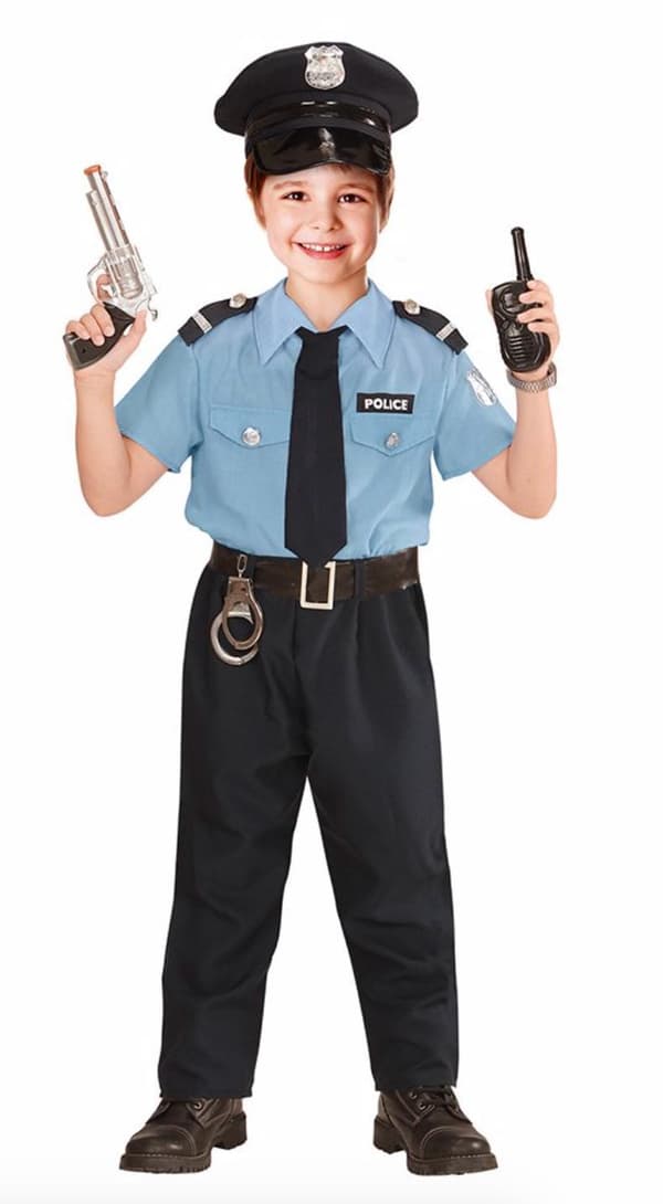 Polis Officer Barn - Maskeraddräkt S