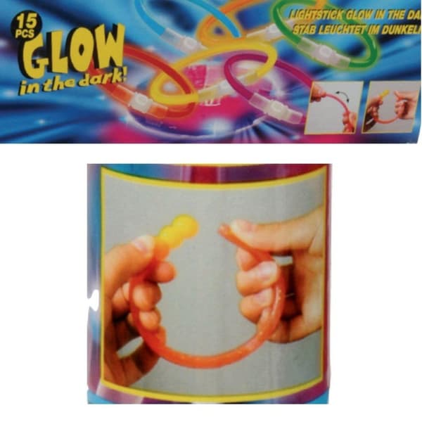 Glow in the dark Sticks / Glow rannekorut 15 kpl