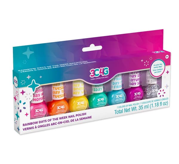 MAKE IT REAL Rainbow Days of the week Nail Polish, 7 pcs