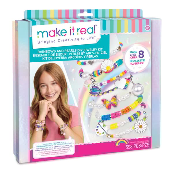 MAKE IT REAL DIY Jewelry set Rainbows and pearls
