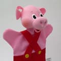 Miniatyrbild 4 av 4: Handdocka Little Red Pig - Mú - MORAVSKA USTREDNA BRNO - Barn - Blandat