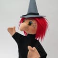 Miniatyrbild 2 av 4: Mú - Black Witch Puppet - MORAVSKA USTREDNA BRNO