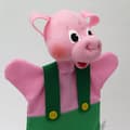 Miniatyrbild 3 av 4: Mú - Little Green Pig Puppet - MORAVSKA USTREDNA BRNO
