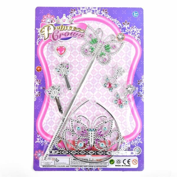 Prinsesskrona Set för Barn / Tiara / Diadem - 7-delar