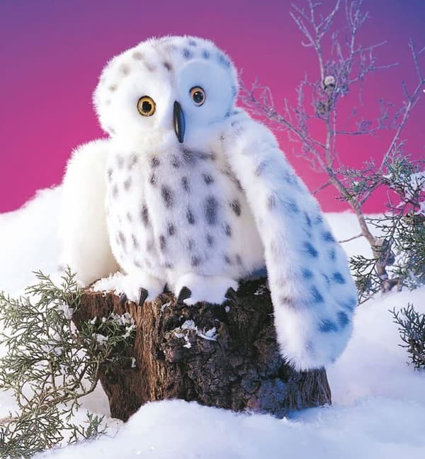 Folkmanis - Snowy Owl handdocka - JH PRODUKTER