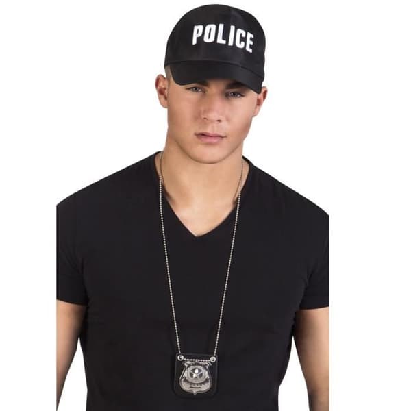 Vuxen polisbricka halsband - Svart - One size - Blandat - Från 18 år