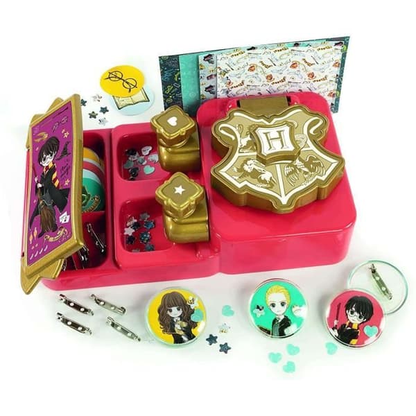 Harry Potter Pin Set - Clementoni - Badge Maker - Skapa dina egna pins - För barn