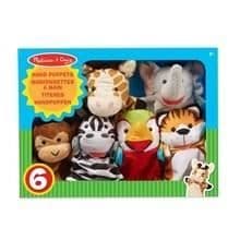 Handdockor för vilda djur - MELISSA &amp; DOUG - Mjuk plysch - För barn från 2 år och uppåt