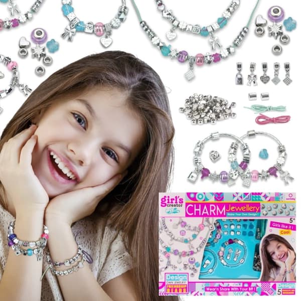 Set för att göra armband, smycken, hängen, pärlor, armband, halsband, 110 delar, Sun Baby