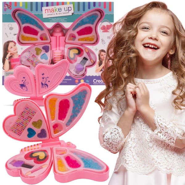 Armband gör-det-själv set smycken makeup pärlor blommor Makeup klistermärken nagellack DIY Fjäril 2-i-1 Sun Baby