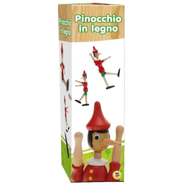 TEOREMA - Pinocchio i trä - Höjd 30cm - 5 artikulationspunkter