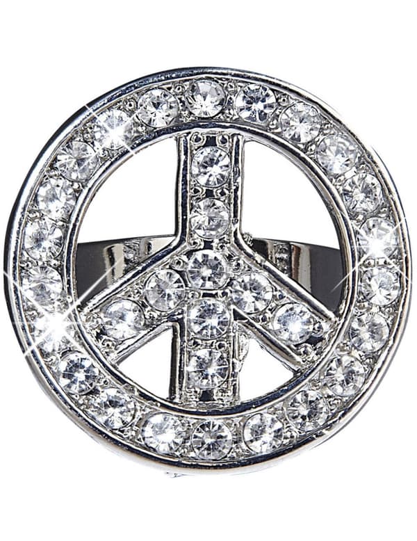 Voksen rhinestone hippiering.Size-One size