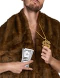 Miniatyrbild 2 av 2: Dollarteckenhalsband i metall vuxen.Size-One size
