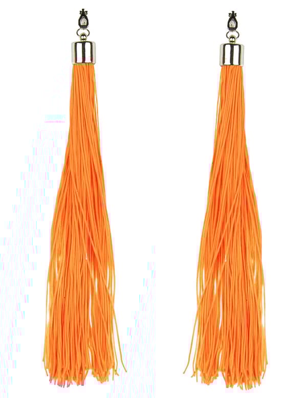 Neon oransje øredobber for voksne.Size-One size