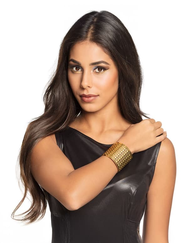 Guld armbånd dronning - voksen.Size-One size