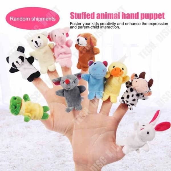 TD® Plysch Doll Tale Uppstoppad handdocka seriefigur Söt djur Fingerdocka Fingerdocka