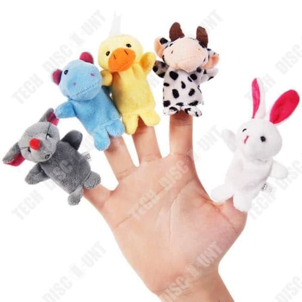 TD® Plysch Doll Tale Uppstoppad handdocka seriefigur Söt djur Fingerdocka Fingerdocka