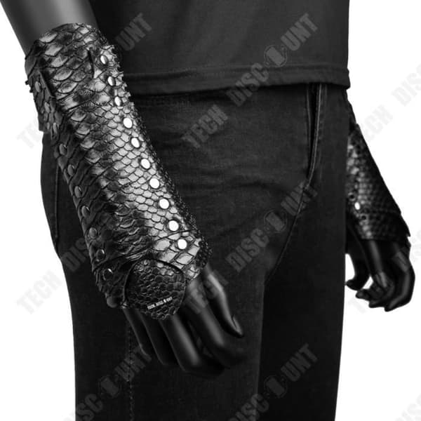TD® Set med 2 Steampunk imiterade ormskinnsarmband -Halloween Festival Party - Finklänning