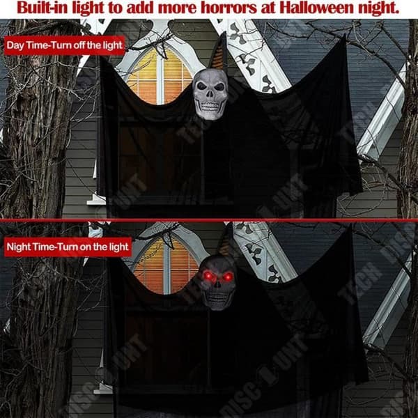 TD® Halloween dekoration fest dekoration levererar Röstaktiverade ljus-up ljud masker hängande
