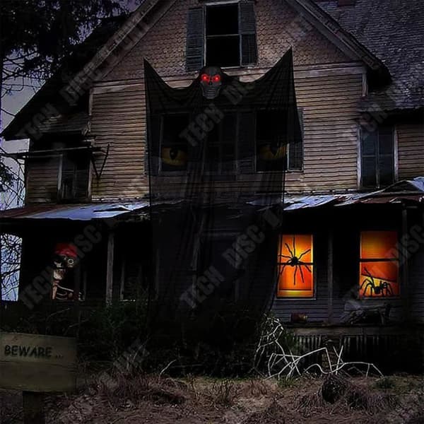 TD® Halloween dekoration fest dekoration levererar Röstaktiverade ljus-up ljud masker hängande